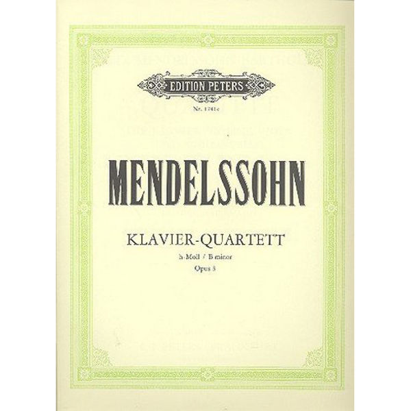 Piano Quartet in B minor Op.3, Felix Mendelssohn - Piano, Violin, Viola