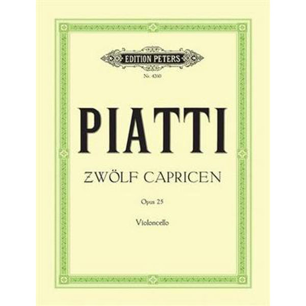 12 Caprices Op. 25, Cello, Alfredo Piatti