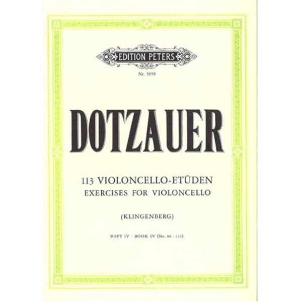 Dotzauer 113 Violoncello-Etüden hft 4 no 86 - 113