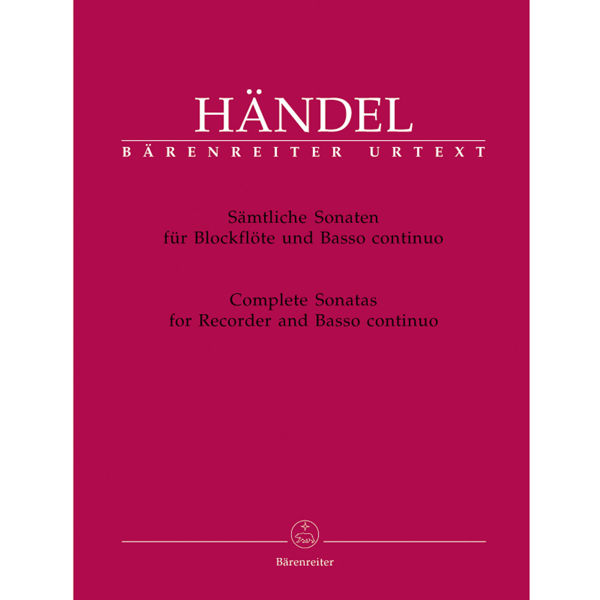 Complete Sonatas for Recorder and Basso continuo, Händel