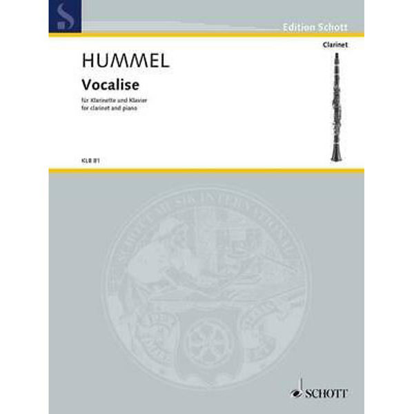 Vocalise for Clarinett and Piano, Hummel
