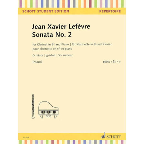 Sonata no. 2 G-minor, Jean-Xavier Lefèvre. Clarinet
