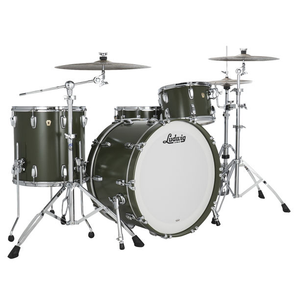 Slagverk Ludwig Classic Maple Pro Beat 24 Shell Pack, m/Atlas Mount, Heritage Green