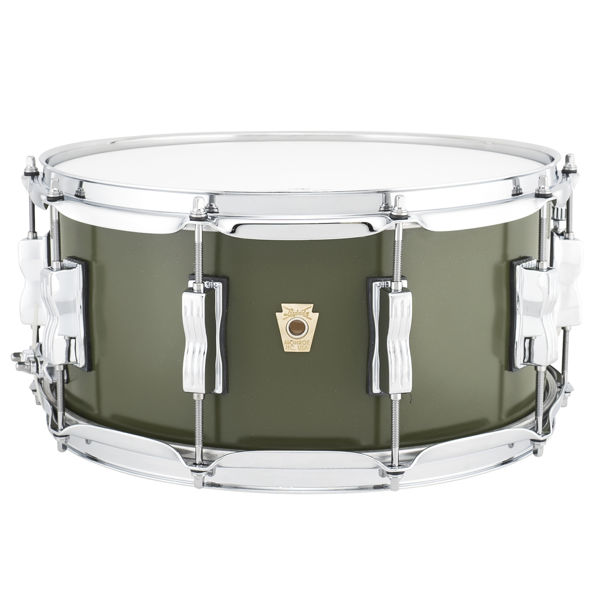 Skarptromme Ludwig Classic Maple LS403XXHG, 14x6,5, 10-Lug, Heritage Green