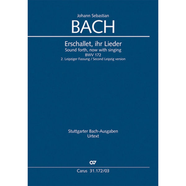 Erschallet, ihr Lieder Kantate BWV 172, Johann Sebastian Bach. Vocal Score