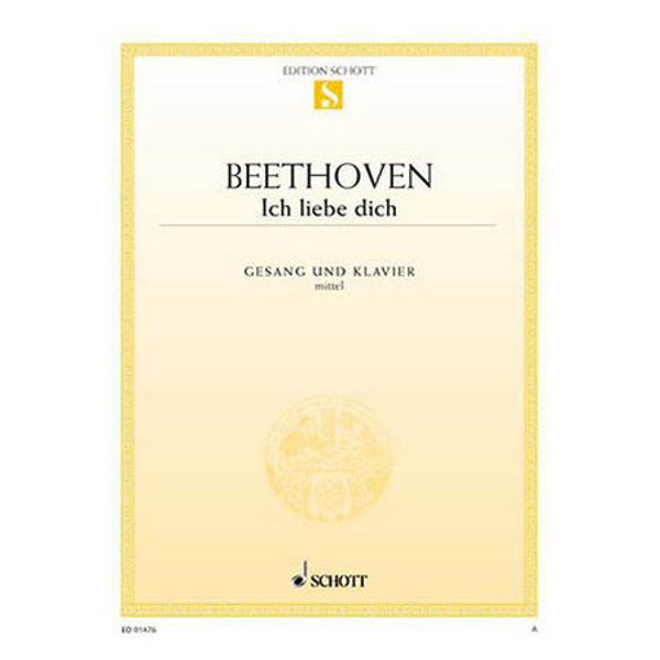 Beethoven - Ich Liebe Dich - Medium Voice and Piano