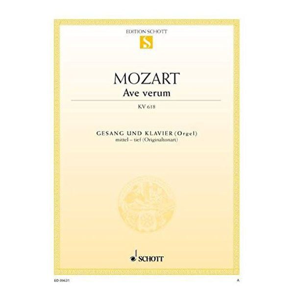 Mozart - Ave Verum - Voice and Piano