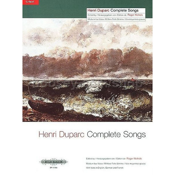Henri Duparc Complete Songs - High Voice