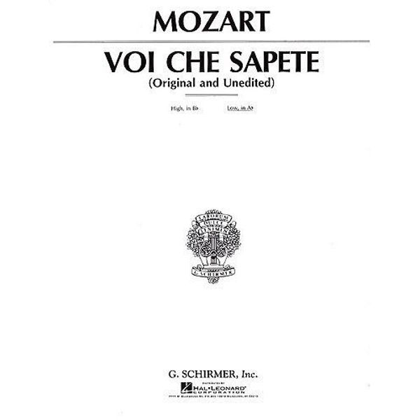 Mozart - Voi Che Sapete - Low Voice