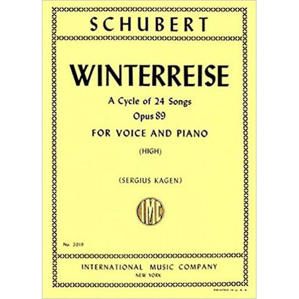 Schubert - Winterreise Op. 89 - High Voice and Piano