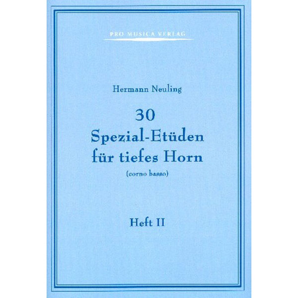 30 Spezial-etuden Band 2, Hermann Neuling. Horn