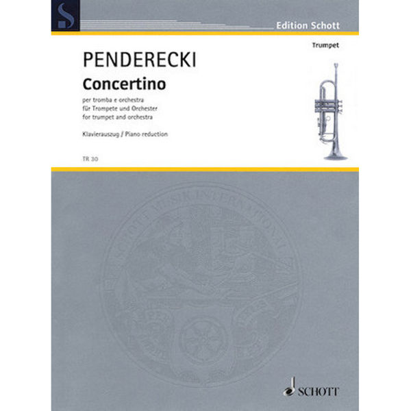 Penderecki Concertino Trumpet and Orchestra, Piano reduction