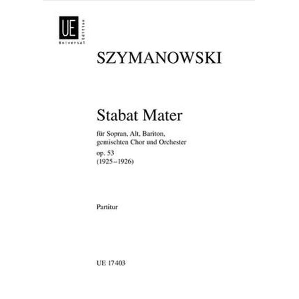 Szymanowski - Stabat Mater Op. 53 - Partitur