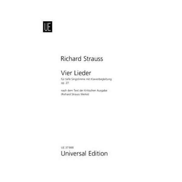 Strauss - Vier Lieder Op. 27 No. 4 - High Voice