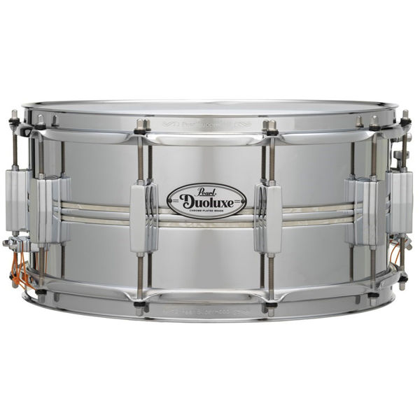 Skarptromme Pearl Brass Duoluxe DUX1465BR/405, 14x6,5, Chrome