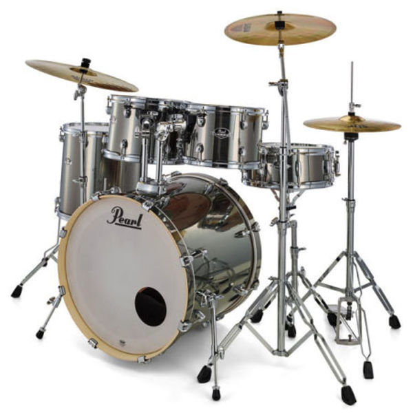 Slagverk Pearl Export EXX725SBR/C21, 22 Smokey Chrome m/Stativer og Cymbaler