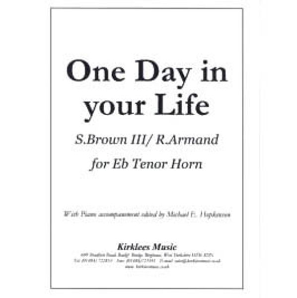 One Day in Your Life, Jackson arr Darrol Barry Eb horn solo + Piano