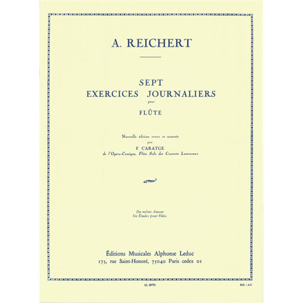7 Exercices Journaliers Op 5  Caratge/Mathieu Andre Reichert, Flute