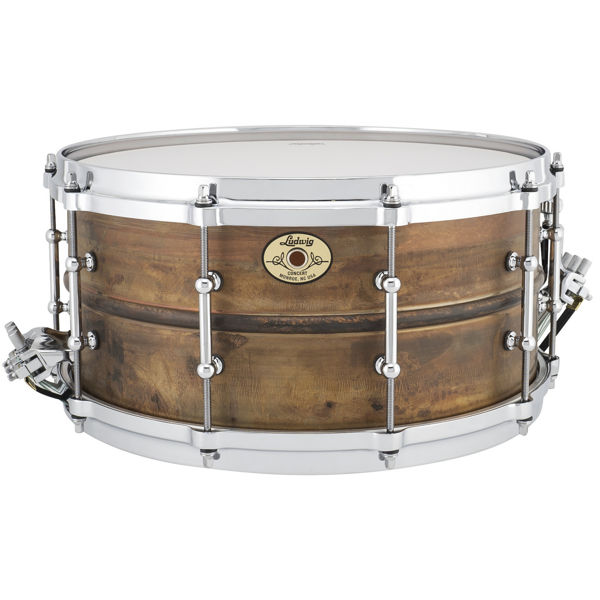 Skarptromme Ludwig Prestige Concert LCS6514CTD, 14x6,5, Raw Copper Shell, Tube Lugs