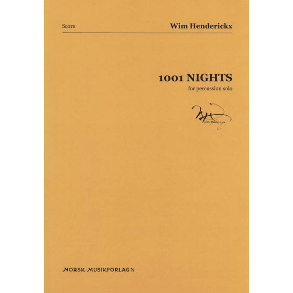 1001 Nights, for percussion solo, (score) Wim Henderickx