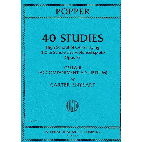 40 Studies Op. 73, Vol 2. David Popper, Cello