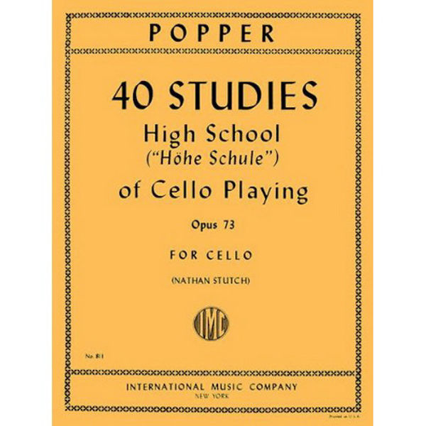 40 Studies Op. 73, Vol 1. David Popper, Cello