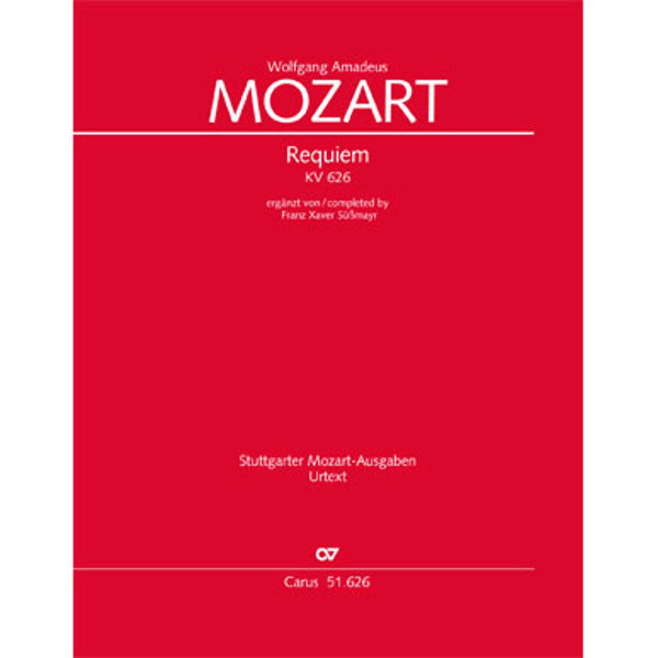 Mozart - Requiem KV626. Vocal Score. Sussmayr version