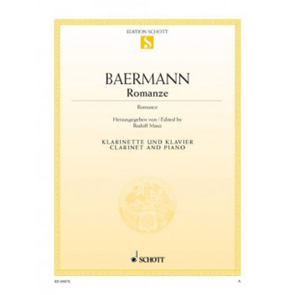 Romance, Carl Baermann. Clarinet and Piano