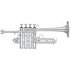 Piccolo Trompet Bb/A JP254SW Forsølvet