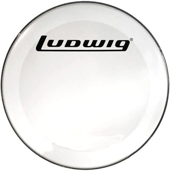 Stortrommeskinn Ludwig Powerstroke 3 LW1324P3CLRB, 24, Clear w/Logo
