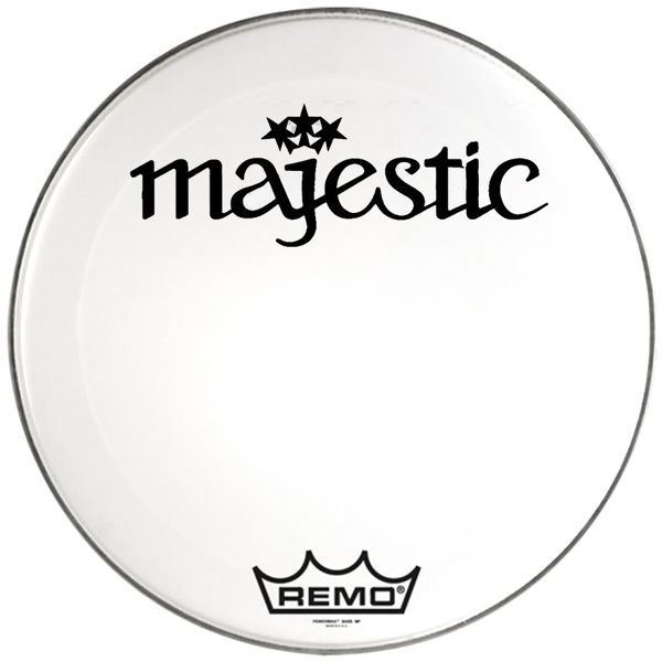 Stortrommeskinn Majestic (Remo) Power Max PM28, 28, Smooth White