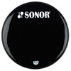 Stortrommeskinn Sonor Black w/Sonor Logo, Single Ply, 16
