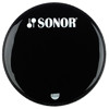 Stortrommeskinn Sonor Black w/Sonor Logo, Single Ply, 24