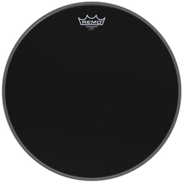 Stortrommeskinn Remo Ebony Ambassador, ES-1022-00, 22