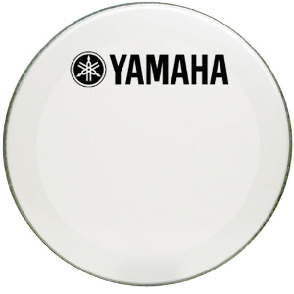 Stortrommeskinn Yamaha, 31224YB, P3 Smooth White, Classic Logo, 24