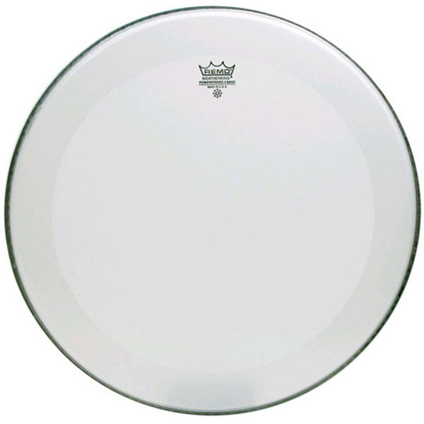 Stortrommeskinn Remo Powerstroke 3 Smooth White, P3-1220-C1, 20, m/Slam Patch