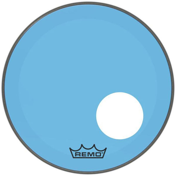 Stortrommeskinn Remo Powerstroke 3 Colortone, P3-1318-CT-BUOH, 18, Blue, m/Offset Hull