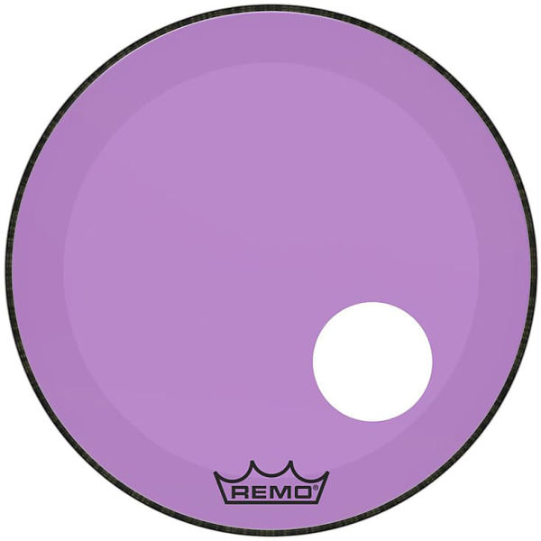 Stortrommeskinn Remo Powerstroke 3 Colortone, P3-1322-CT-PUOH, 22, Purple, m/Offset Hull