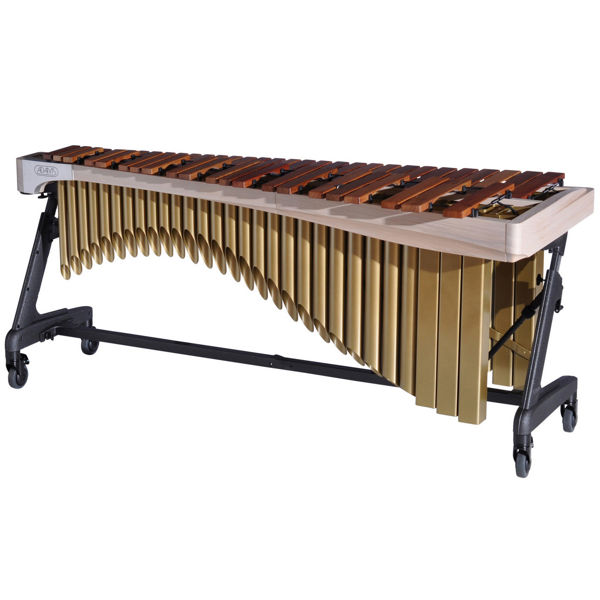 Marimba Adams Artist Alpha MAHA43-33, 4 1/3 Octave, A2-C7, 67-40mm Rosewood Bars, Apex Frame, 33 Whitewash/Satin Gold