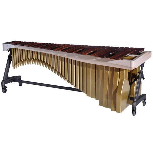 Marimba Adams Artist Alpha MAHA50-33, 5 Octave, C2-C7, 70-40mm Rosewood Bars, Apex Frame, 33 Whitewash/Satin Gold