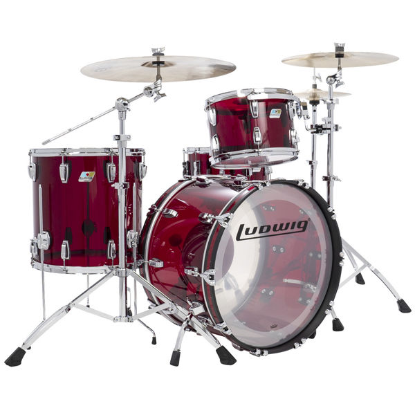 Slagverk Ludwig Vistalite Fab 22 Shell Pack, Red Vistalite