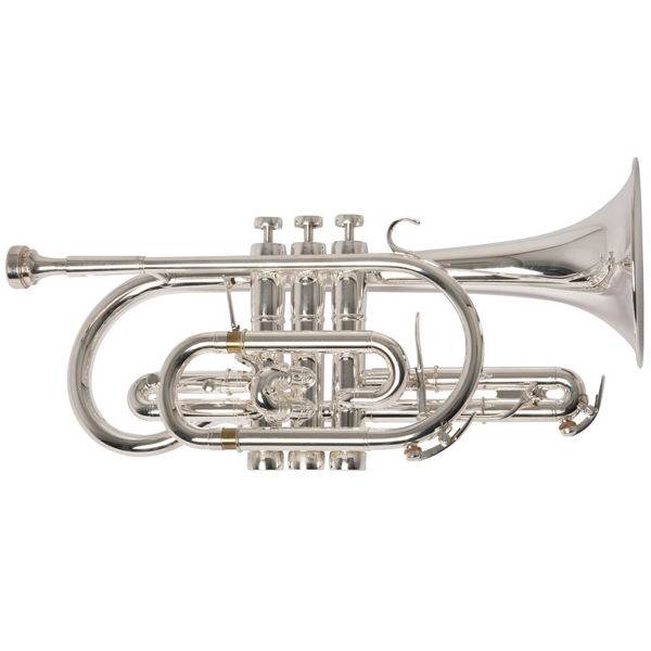 Kornett Bb Adams Custom CN2, Gold Brass Bell, Silver Plated