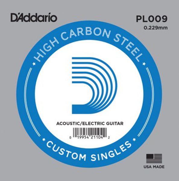 Gitarstreng Elektrisk/Akustisk D'Addario 011 Plain Steel