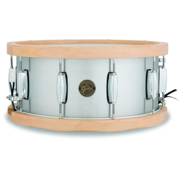 Skarptromme Gretsch Full Range, S1-6514A-WH, 14x6,5, Alum. Wood Hoops