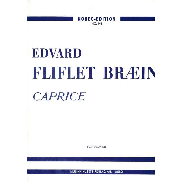 Caprice For Klaver, Edvard Fliflet Bræin - Piano