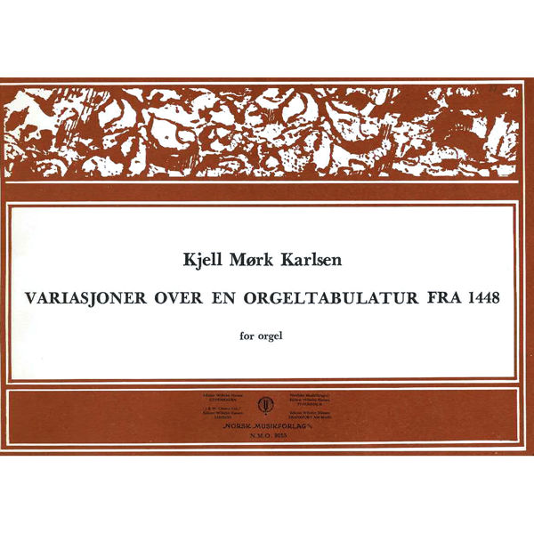 Variasjoner over en orgeltabulatur fra 1448, Kjell Mørk Karlsen - Orgel