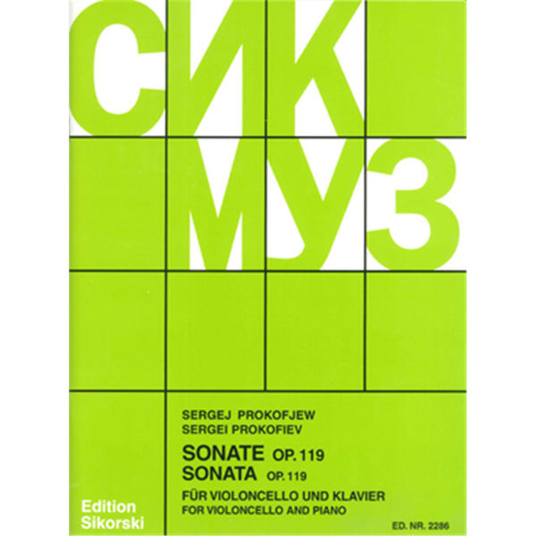 Cello Sonata op. 119 Sergei Prokofiev, Cello and Piano