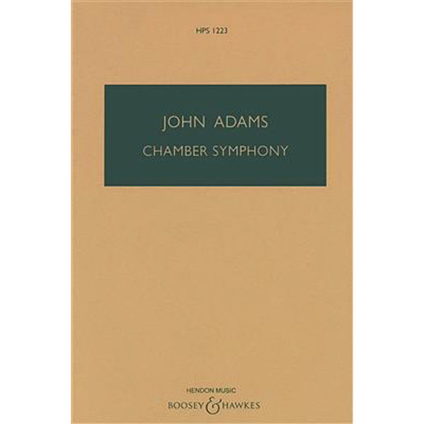 Chamber Symphony, John Adams. Orchestra. Study Score