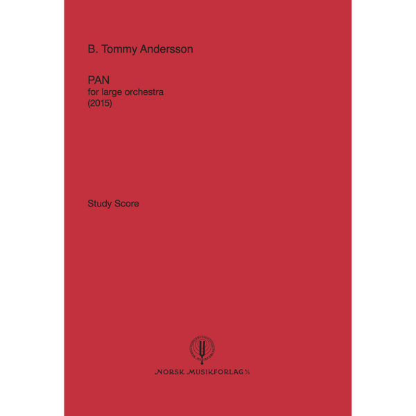 Pan, Tommy Andersson - Orchestra. Study Score