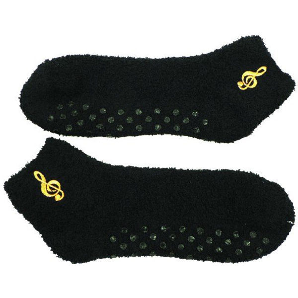 Strømper - G Clef Black, Fuzzy Sock